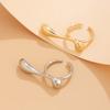 Personalized Irregular Water Drop Open Ring for Women Fashion Punk Geometry Gold Color Finger Ring 2026 Trend Girl Party Jewelry
