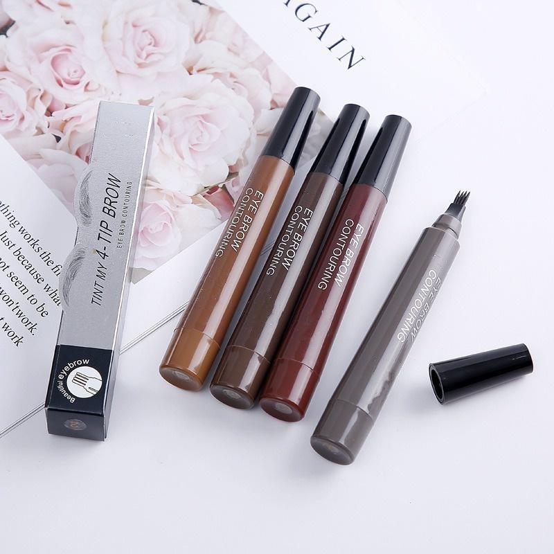 5Colors 4Heads Waterproof Brow Pencil Makeup Natural Long Lasting Eyeliner Brow Pencil Beauty Tool