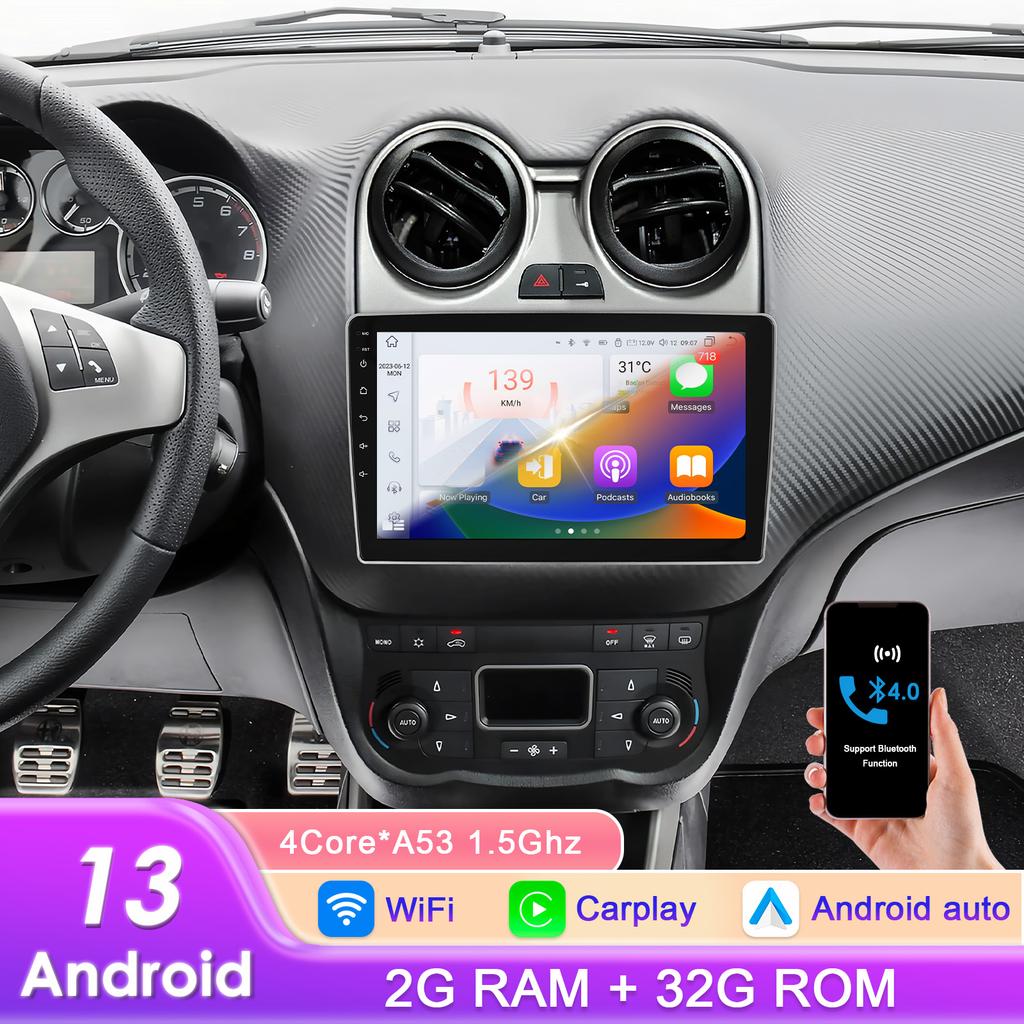 Hizpo Car Intelligent Systems Carplay Android Car Radio for Alfa Romeo MiTo 955 2008-2016 Multimedia Video Player WIFI Autoradio Bluetooth FM RDS DVR