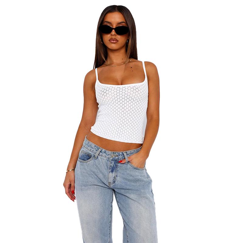 

1 шт., повседневная футболка с открытой спиной и пупком, топ на бретелях, укороченный топ без рукавов с отделкой, новинка S белый