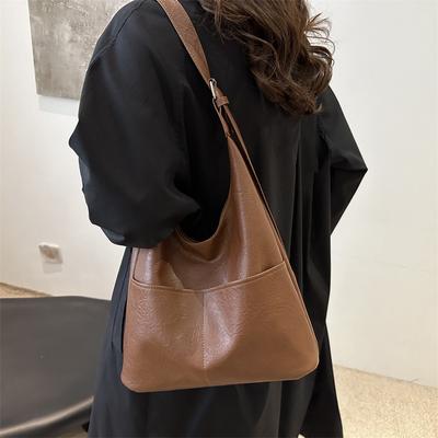 Zahraniční styl Tote Bag Jednoduchá ležérní taška Maillard přes rameno pro ženy