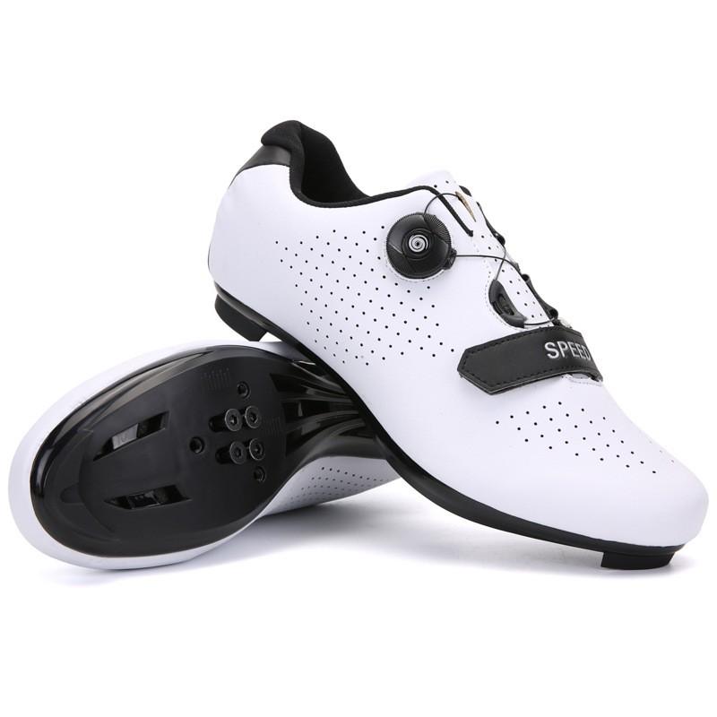 Unisex Cycling Shoes Road Mountain Bike SPD Clipless Pedals Breathable Rigid Sole Indoor Trainer Wide Fit