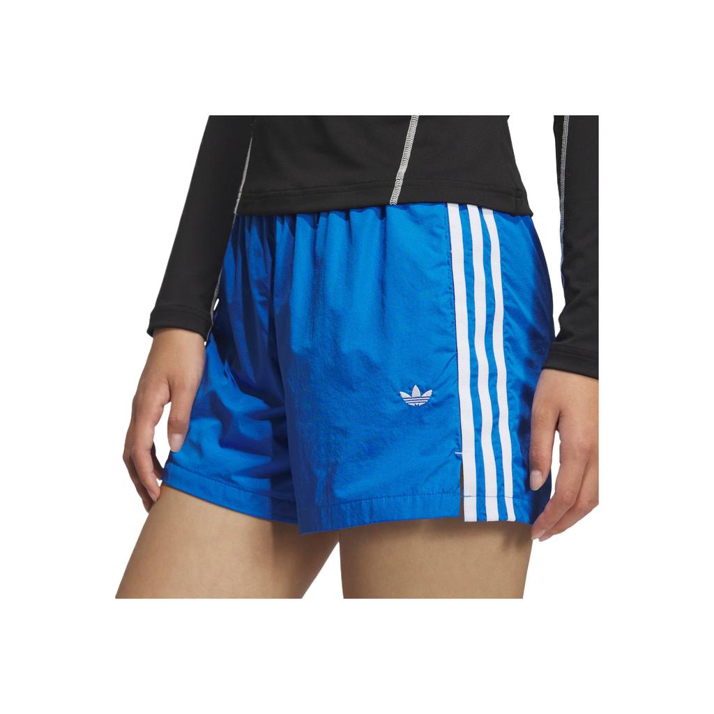 Adidas Originals 3-Stripes Woven Shorts Comfortable Versatile Fashionable Soft Sports Shorts Women Shorts Bird-Feather-Blue KF0320