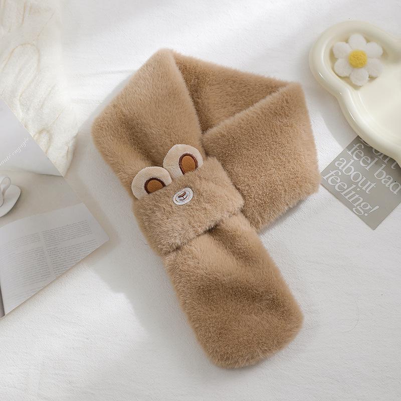 Women's Versatile Winter Scarf - Imitation Rex Rabbit Fur Reindeer Design, Plush Neck Warmer, Perfect Christmas or New Year Gift