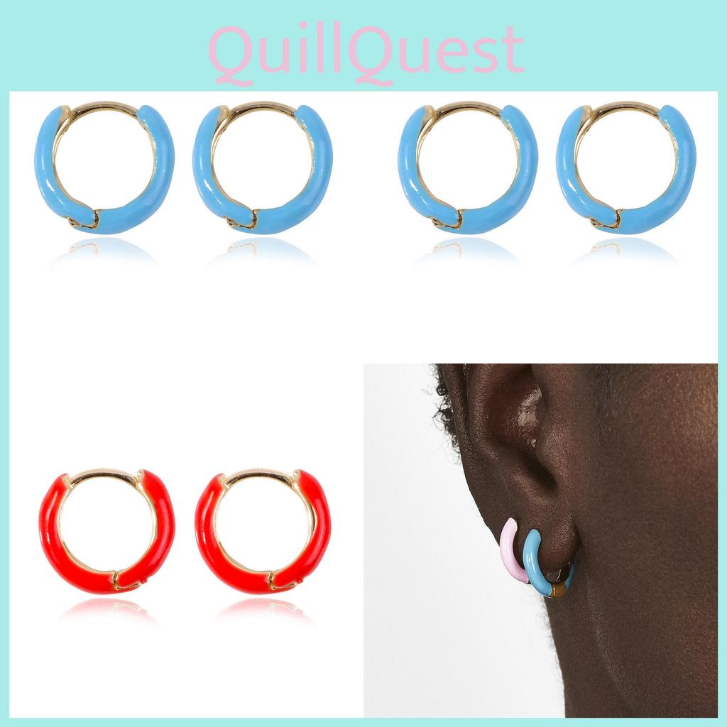 Geometric Metal Lovely Stud Earrings For Women Colorful Design 2021