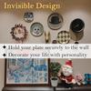 18 Pack Invisible Plate Hangers for The Wall, Vertical Adhesive Wall Plate Hangers for Display, Art, Pictures, Decorative, 2.25 Inch