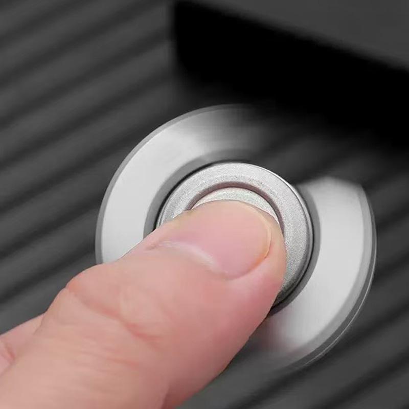 Fingertip Gyro Metal Toy Push Card Decompression Rotating Magnetic Suction Decompression Artifact