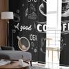 Kaffeebohnen Lässige Schwarze Fenster Tüll Vorhänge für Wohnzimmer Schlafzimmer Hotel Luxus Dekoration Transparente Vorhänge