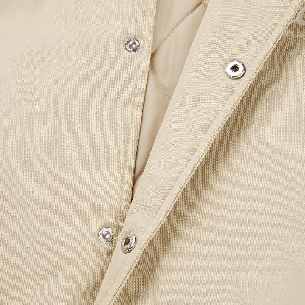 Skechers New Year Series Color Block Letter Print Single-Breasted Baseball Cotton Jacket Unisex jackets Irish-Cream L124U054-028R
