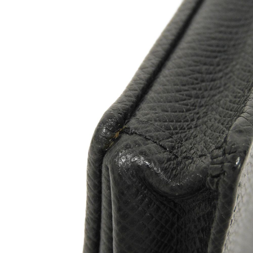 Used 12564 Porte Monnaie Boite M30382 7943 LV Logo Embossed Charcoal Gray Black Coin Pocket Taiga Ardoise Men's from