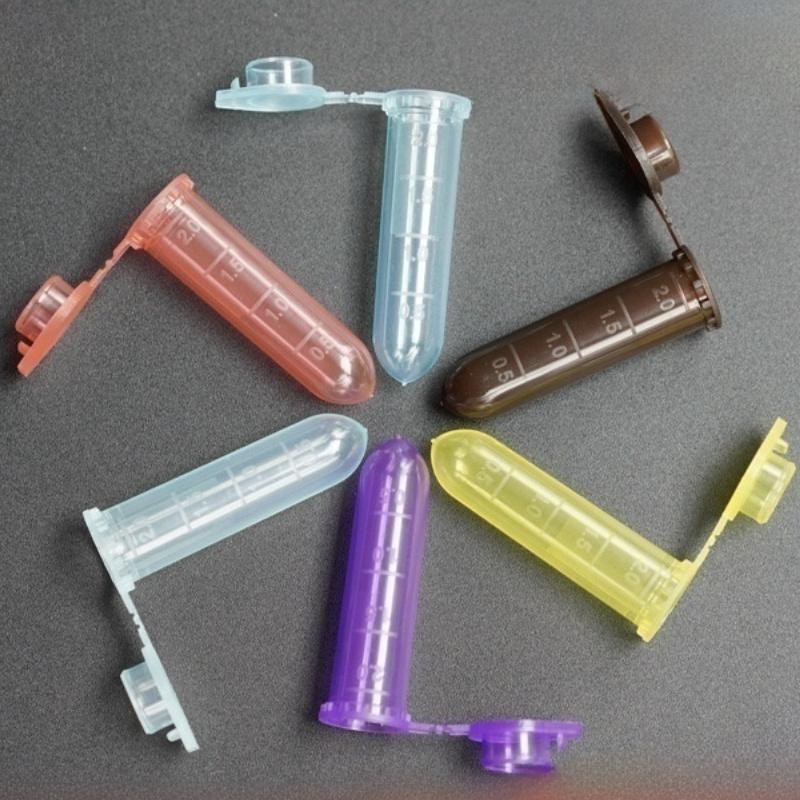 500PCS 2ml Colorful Centrifuge Tubes Round Bottom Graduated Sample Vials Laboratory Sample Storage Containers for Lab 4