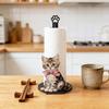 Yousheng Paper Towel Holder, Animal Shapes Paper Towel Dispenser with 2D Printing, Anti-Slip Base Universal Size Paper Towel Holder for Kitchen Paper