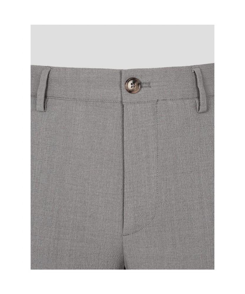 Binpolmen Wool Blend Seersucker Slim Pants Beige