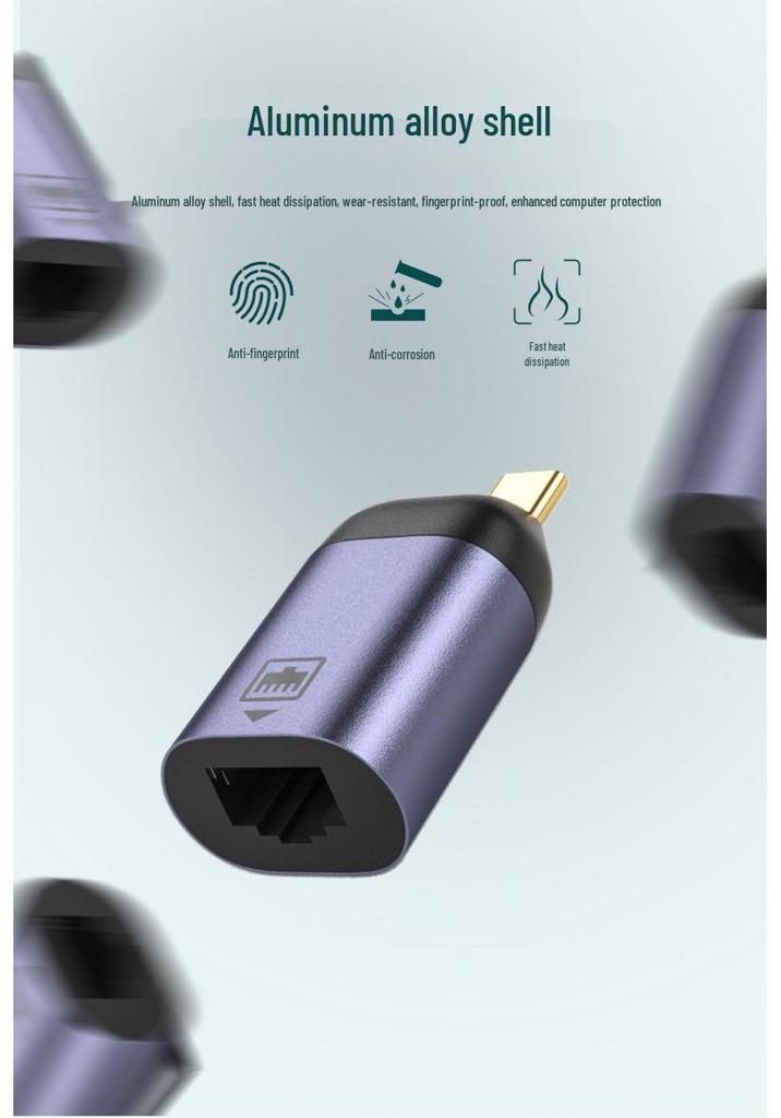 USB-C To RJ45 Network Adapter for Desktop/Laptop - Plug & Play