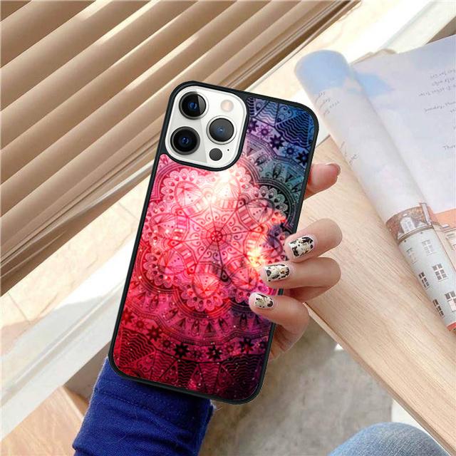Mandala flower Pattern Coque Shell For iPhone 17 Air 15 16 14 13 12 Pro Max 11 Pro Max Plus Phone Case Cover
