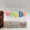 Love Birthday Candle Cake Decoration Macaron Color Birthday Letter Candle Creative Colorful Birthday Cake Candle