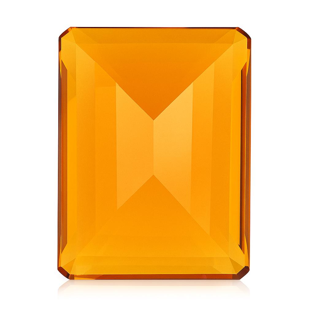 Natural Orange Topaz Loose Gemstone 43 ct Emerald Cut for Jewelry Making and Gem Collections