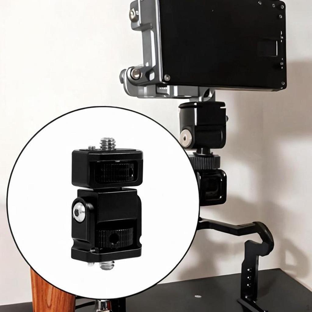 Fluid Head Pan Tilt Monitor Holder Mount Rod Clamp Small Mini Tripod for Mirrorless