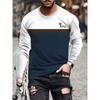 Semplice Stampa Longteng Autunno Moda Girocollo T-shirt a Maniche Lunghe da Uomo Top Outdoor Street Fashion Quotidiano Casual Comfort