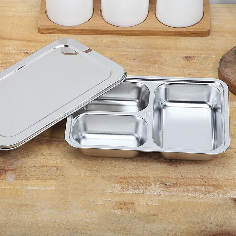 An Yi 304 Stainless Steel 3-Compartment Food Container