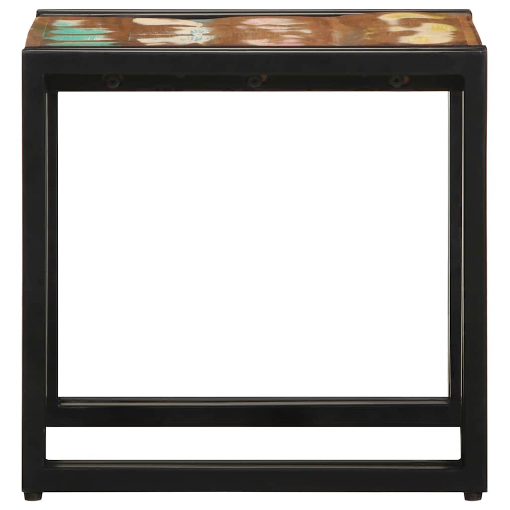 Coffee Table 40 X 40 X 38 Cm Solid Upcycled Wood