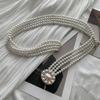 Pearl Decorative Waist Chain High-End Elastic Waist Belt Women'S Waist Accessory Luxurious For Daily Commute Party