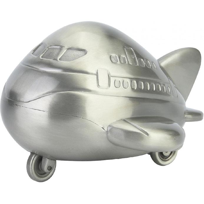 Air Plane Shape Saving Bank, Zinc Alloy Airplane Savings Jar Coin Bank Savings Pot Airplane Piggy Bank Money Saving Box Penny Coin Saving Pot for