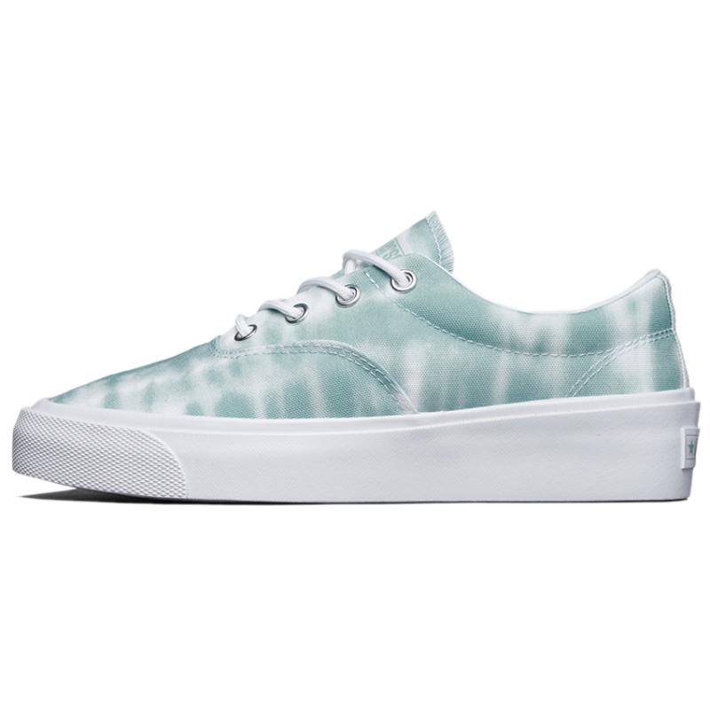 Converse Skidgrip Cvo Low Top Shibori Tie Dye Classic Low Top Canvas Shoes Unisex White and Green