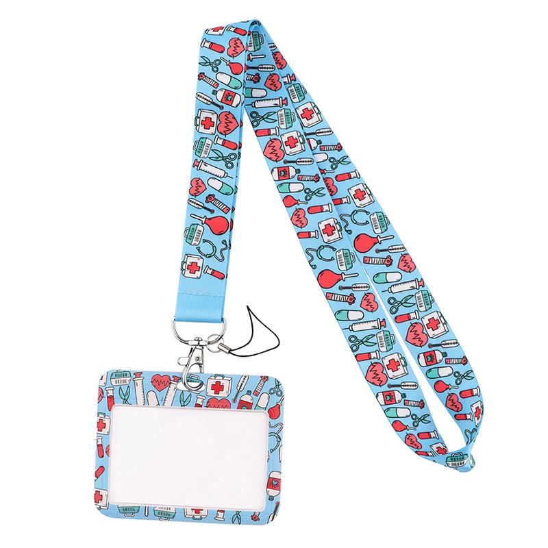 Medical signs Credential Holder Keychains Neck Lanyard For Pass Card Credit Card Holder Keychain Straps Mobile Phone Wholesale