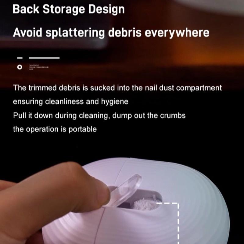 Rechargeable Safety Fingernail Trimming Tool Automatic Nail Trimmer Intelligent Electric Nail Clipper