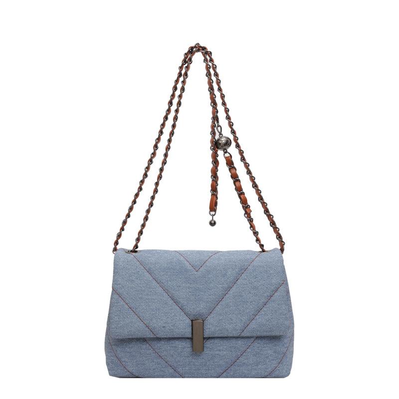 Bag women's autumn and winter new simple and fashionable large-capacity shoulder messenger chain small square bag