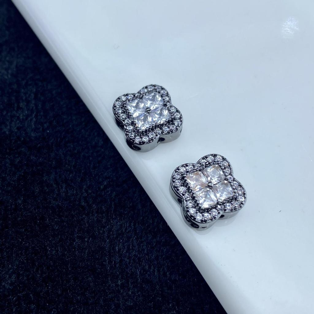 Bright Zircon Four-Leaf Clover Crystal Beads DIY Jewelry Accessories