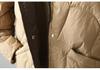 Women's Cross-Border Stand Collar Medium-Long Loose Down Jacket - White Duck Down, Light, Warm, Autumn/Winter, Xiangyun Style.