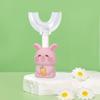 Children's U-Shaped Silicone Toothbrush (Ages 1-12) - Soft Bristles, Cute Rabbit Handle, Independent Packaging