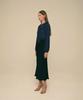 Aiseugadeuneiogongpal Mermaid Maxi Satin Skirt_Dark Sarpphire