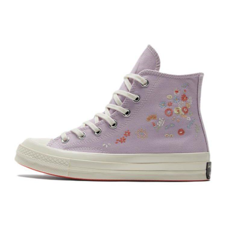 Chuck 70 Wmns Converse High 'Embroidered Floral Print - Pale Amethyst' Women's A01584C