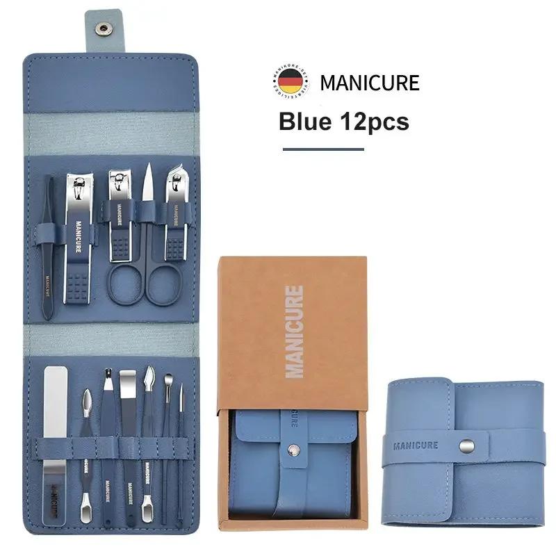 

12/16pcs Professional Nail Clippers and Cuticle Nippers Set with Travel Case Manicure Set Pedicure Sets Nail Clippers for Women