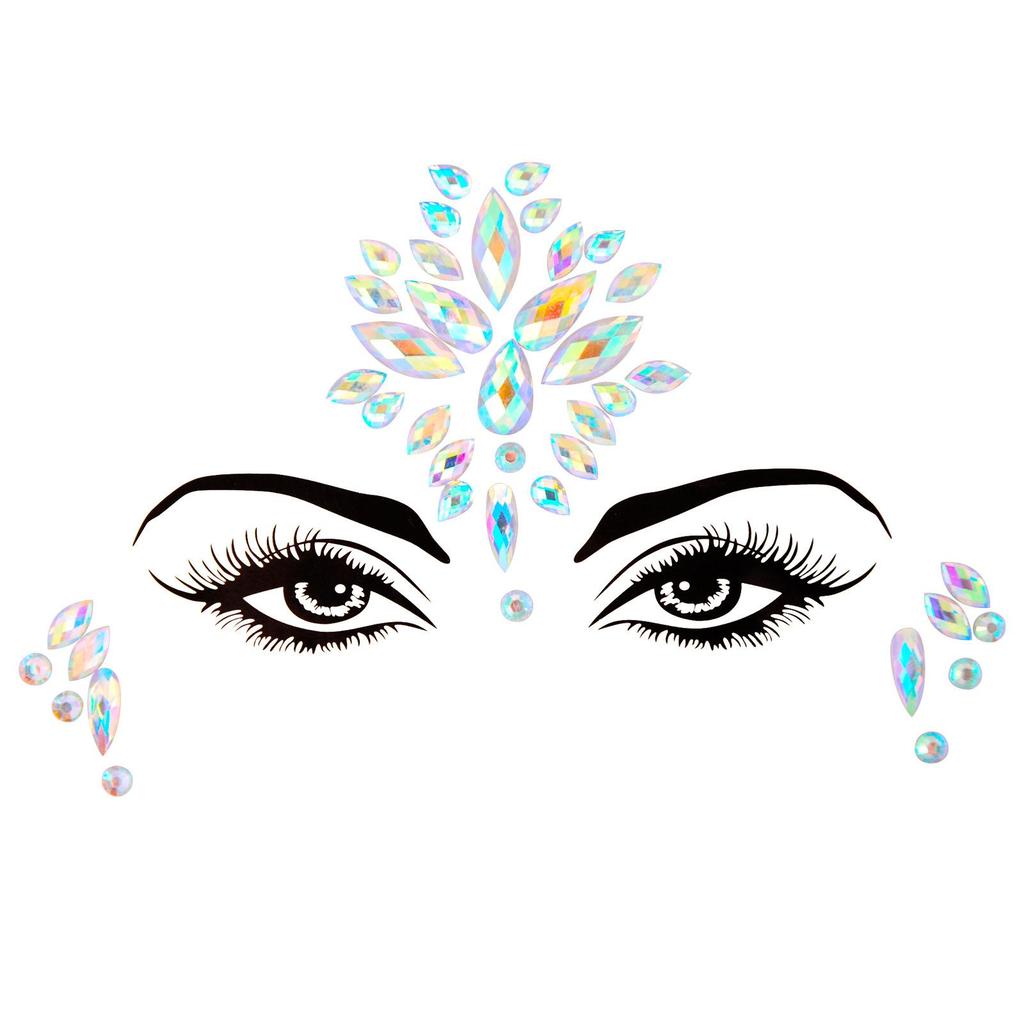 Crystal Tattoo Sticker Glitter Eyeliner Eyebrow Makeup Face Eyes Diamond Temporary Tattoo Rock Rhinestone 3D Eyeliner Stickers