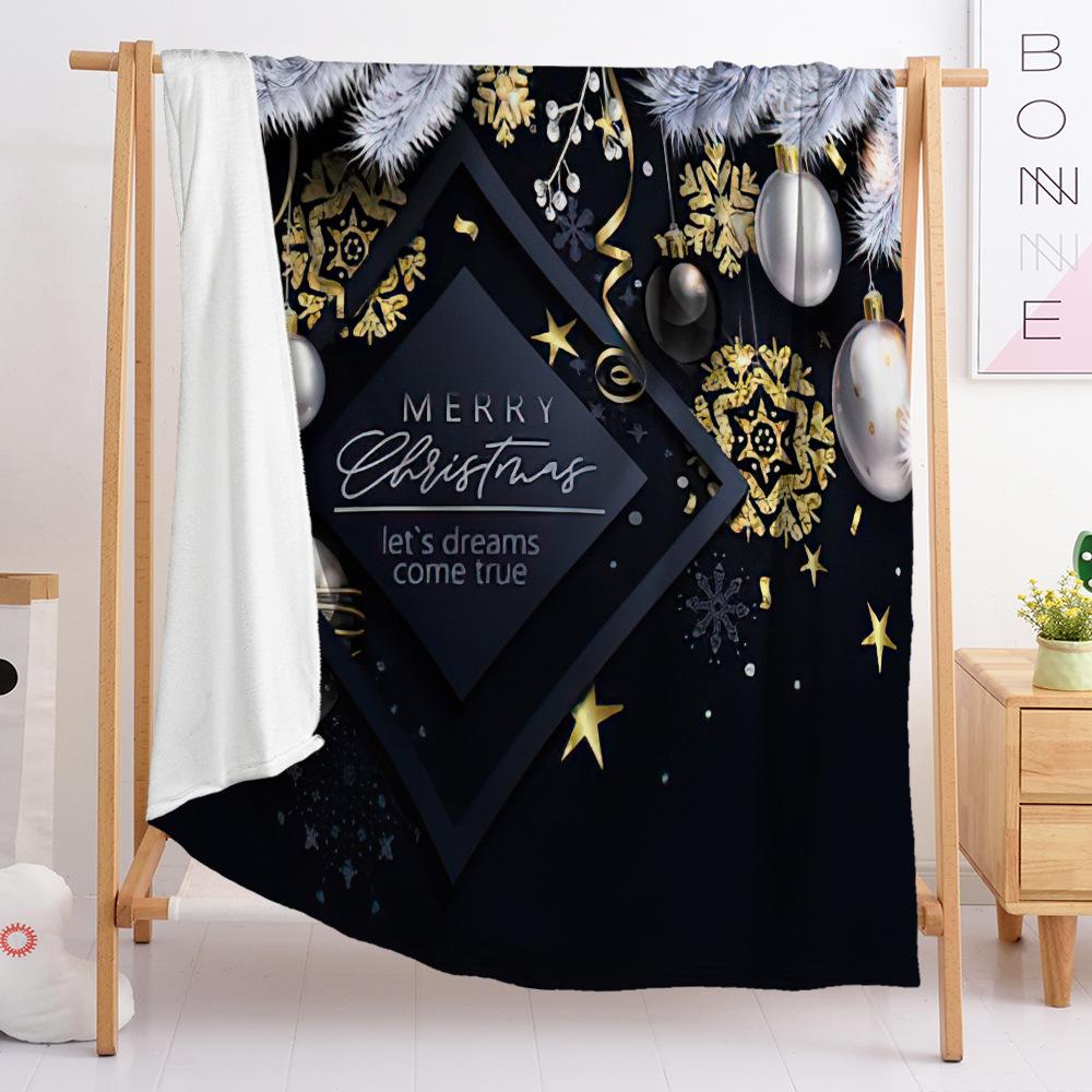 Flannel Blanket Bedroom Blanket European And American Blanket Christmas Theme Blanket Universal In All Seasons