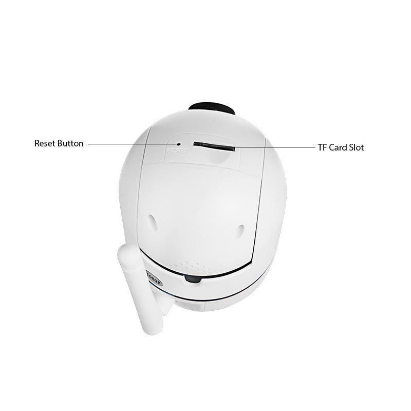 360° Panoramic Indoor Camera with Two-Way Audio and Wireless Remote Monitoring