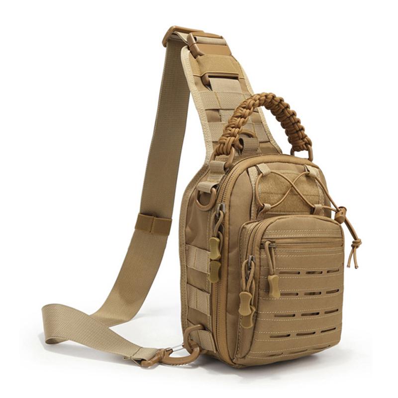 Men's Outdoor Chest Bag Camouflage Shoulder Bag Single Shoulder Backpack 900D Oxford Mountaineering Camping Fishing Hiking Molle