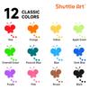 Shuttle Art Dot Marker 12 Color for Washable Color Includes Coloring Drawing Easy To Gift Pens, Set, 40ml, Water-Based, Washable, Kids, Pens, Book,