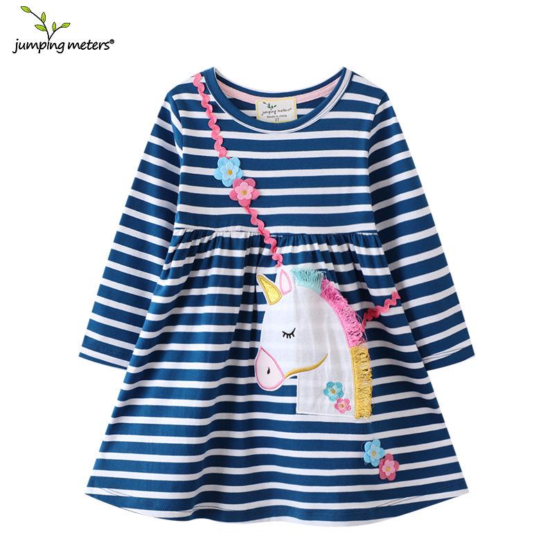 Girls' Unicorn Lace Embroidery Spring Princess Dress - Toddler Long-Sleeve Skirt