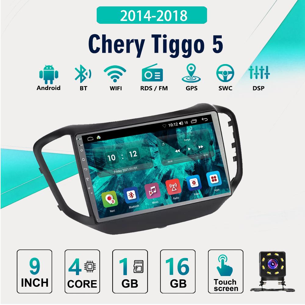 2Din Android Car-Play Car Radio,Chery Tiggo 5 2014-2018,Multimedia Player Head Unit Stereo GPS Navigation BT WIFI,1+16GB