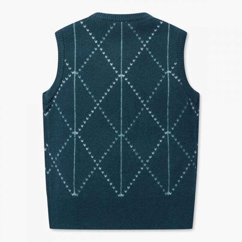 MunSingwear Women S Argyle Knit veSt Green Mp422lkvo1 
