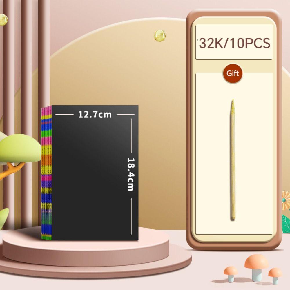 

10 шт. Бумага для скретчинга 4K/8K/16K/32K DIY Ночной пейзаж Искусство Рисовальная бумага Скретч-пейнтинг Игрушки Дети 32K