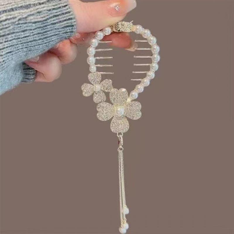 Women's Tassel Rhinestone Hair Clip Exquisite Glitter Maruko Headband Hair Clip  Valentine's Day Gift For Girlfriend Wife