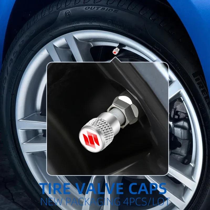 Car Styling 4Pcs Metal Wheel Tire Valve Caps Stem Case For Suzuki Grand Vitara Sx4 Swift Alto Jimny