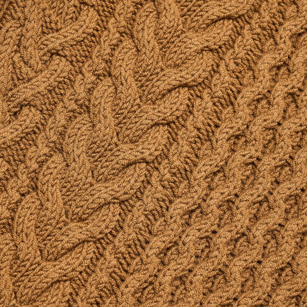 VERNO Fisherman Turtle-Neck Knit Camel