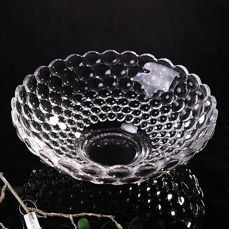 Högklassig ljus lyx europeisk stil hushållskristallglas fruktskål stor fruktskål kontor inflyttningsfest